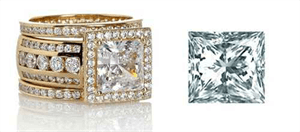 Princess cut diamond Princess cut diamond